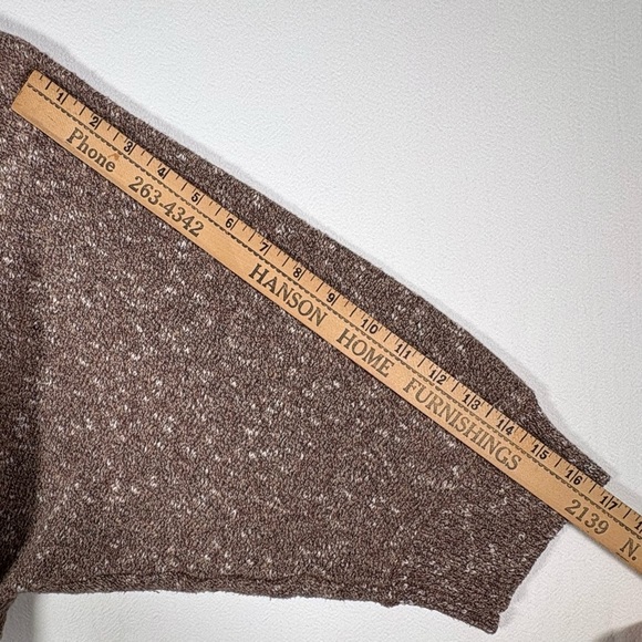 Christopher Banks womens 1X snowflake mocha mousse cowl neck cotton blend soft - Picture 9 of 12